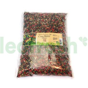 5 WHOLE DRIED PEPPERCORNS MIX BAG 1KG