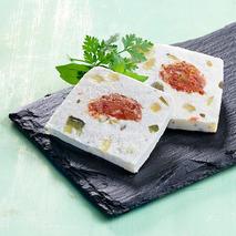 VEGETABLE TERRINE WITH TOMATOES AND GOAT CHEESE