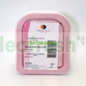 STRAWBERRY ICE CREAM WITH PIECES 2.5L