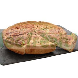 QUICHE SALMON/BROCCOLI PRE‑CUT X8 1.6KG