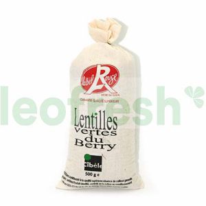 BERRY GREEN LENTILS LABEL ROUGE IN JUTE BAG 500G