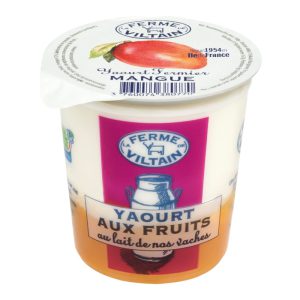 WHOLE FRENCH MILK FARM YOGHURT MANGO 180G