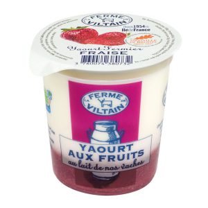 WHOLE FRENCH MILK FARM YOGHURT STRAWBERRY 180G