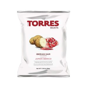 GOURMET CHIPS WITH IBERIAN HAM PATATAS TORRES 50