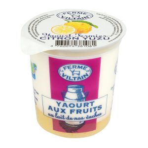 FRENCH WHOLE MILK FARM YOGHURT LEMON YUZU 180G
