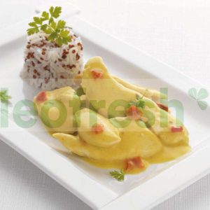 CHOPPED CHICKEN IN CURRY MADRAS SAUCE POUCH 2KG