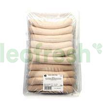 WHITE POACHED SAUSAGE NATURAL GUT ATM.PACKAGED 2