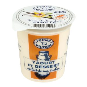 WHOLE FRENCH MILK FARM YOGHURT VANILLA 180G
