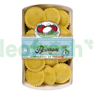 ROUND RAVIOLI WITH MOZZARELLA. BASIL AND GRILLED