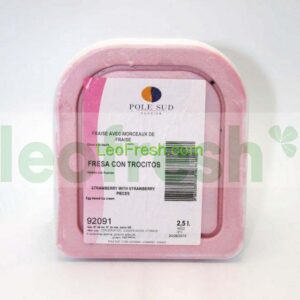 STRAWBERRY ICE CREAM WITH PIECES 2.5L