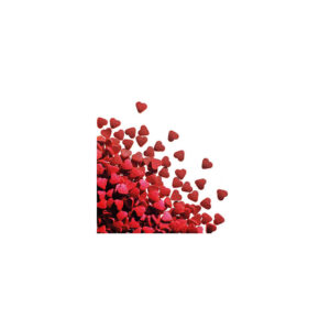 SHINY RUBIS HEARTS 6mm 200GR