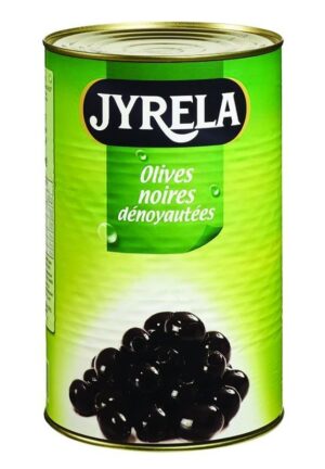 PITTED BLACK OLIVES TIN 5/1