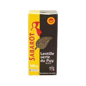 GREEN LENTIL FROM PUY AOC 12X450G SABARO