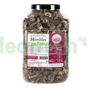 DRIED MOREL MUSHROOMS IN CLEAR PLASTIC POT 500G