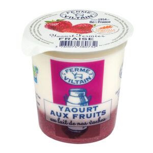 WHOLE FRENCH MILK FARM YOGHURT STRAWBERRY 180G